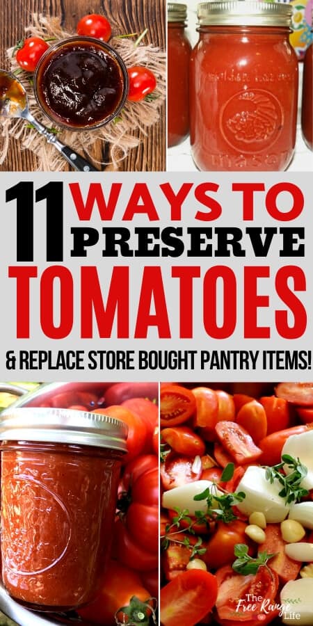 11 Ways to Preserve Tomatoes and replace common storebought items