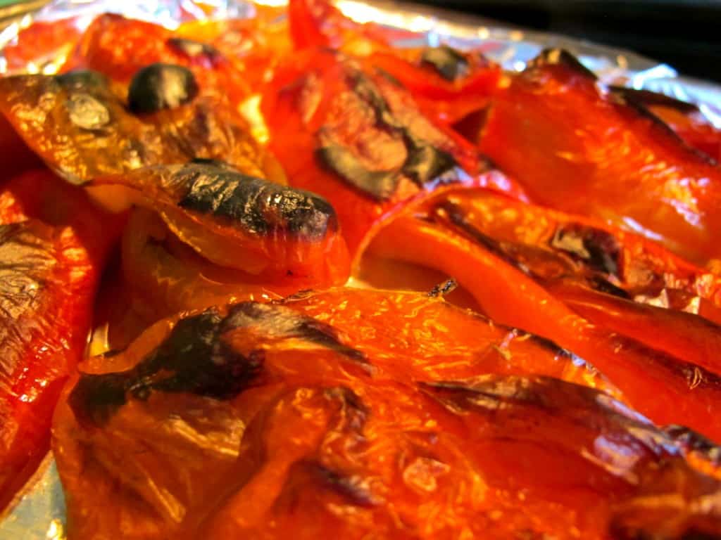 roasted red peppers