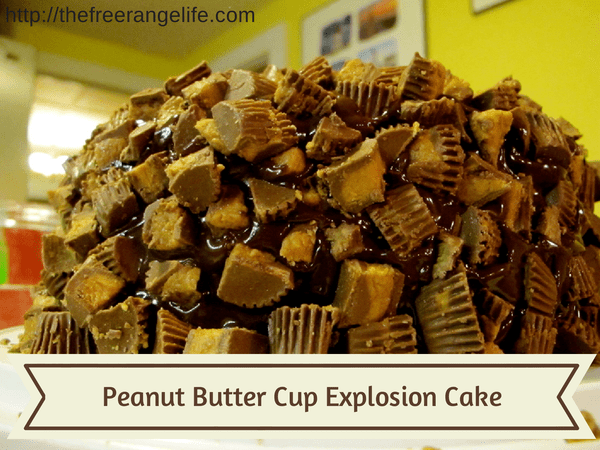 Peanut Butter Cup Explosion Cake