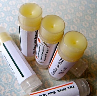 calendule lavender lip balm tubes