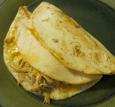 shredded chicken taco