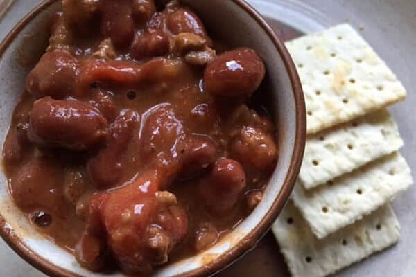 instant pot chili for frugal meal