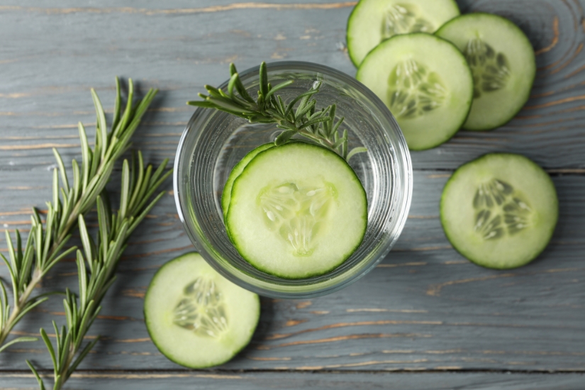 cucumber rosemary water