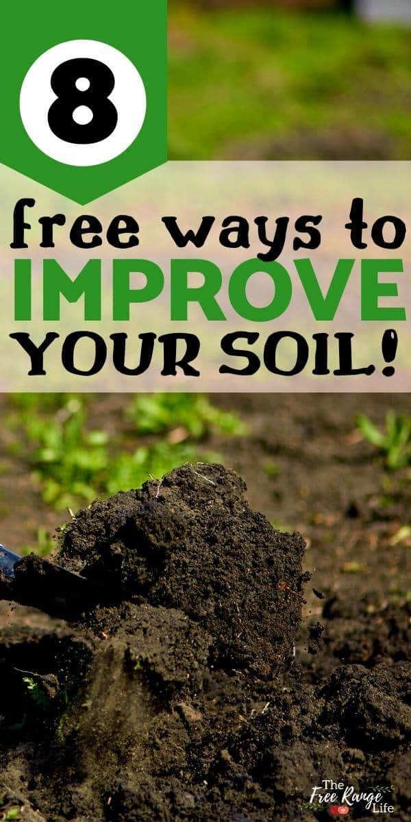 8 free ways to improve your soil text on top of fertile soil pile