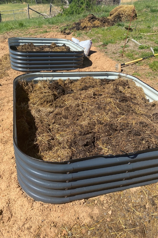 olle garden beds assembed and filled