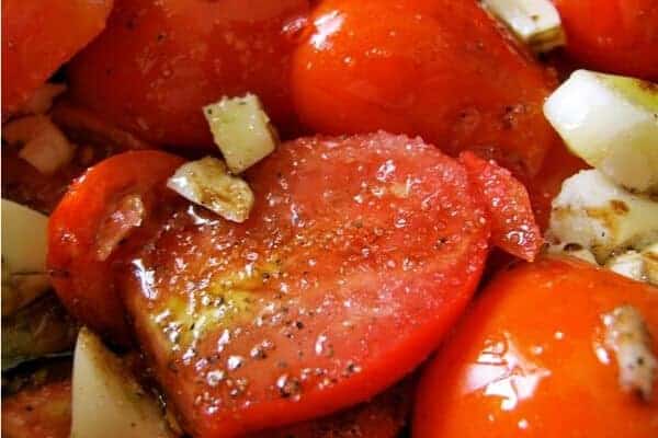 roasted tomatoes with garlc and balsamic